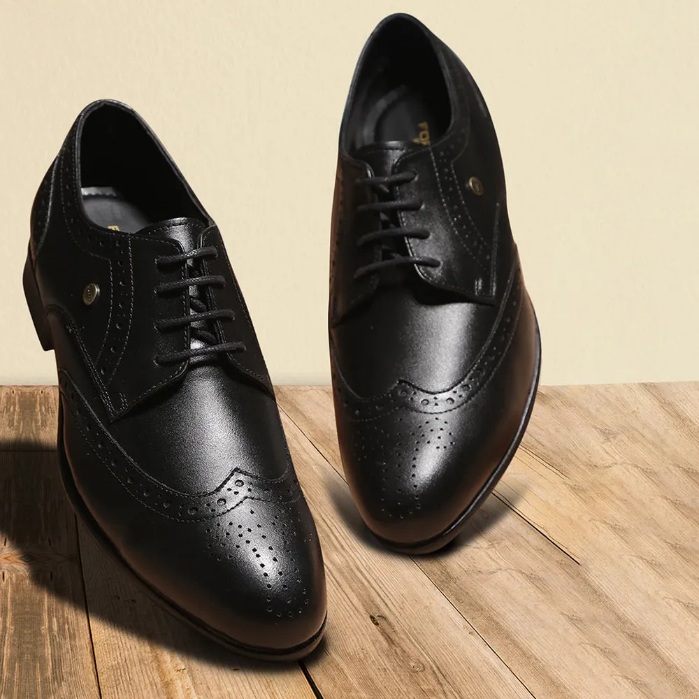 Sleek Design Office Loafers Fortune Black Lacing Formal Oxford Shoes For Men BELGIUM01E By Liberty