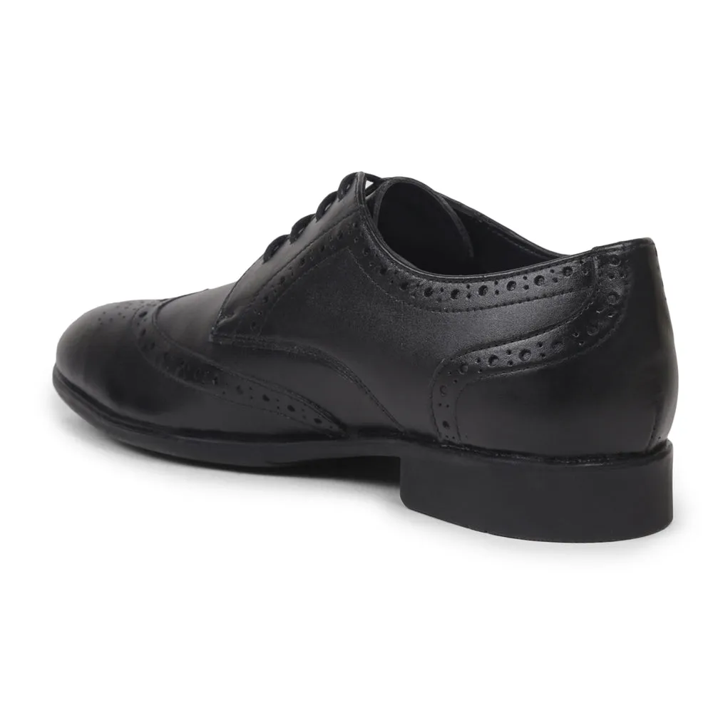 Classic Colors All Day Fit Fortune Black Lacing Formal Oxford Shoes For Men BELGIUM01E By Liberty