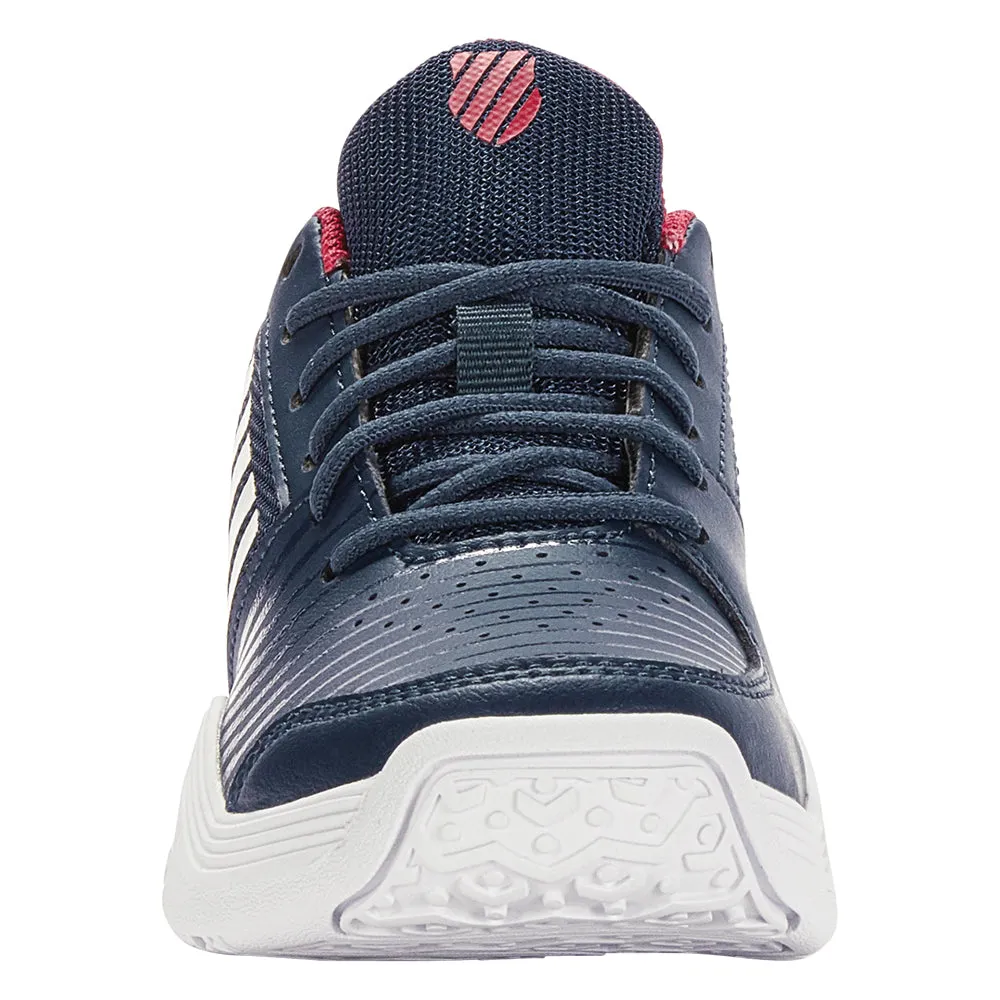 K-Swiss Court Express Omni Tennis Shoes (Boys) - Blue Opal/White/Lollipop Flat Grip