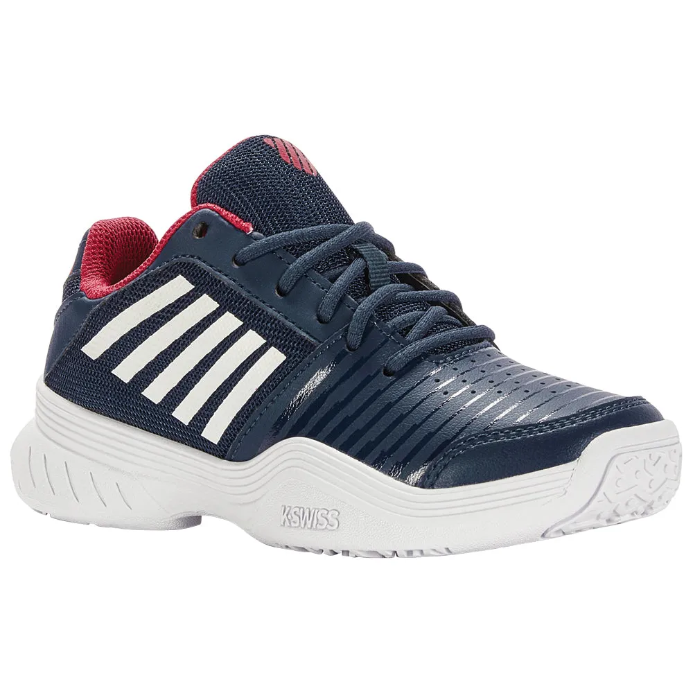 K-Swiss Court Express Omni Tennis Shoes (Boys) - Blue Opal/White/Lollipop Ankle Freedom
