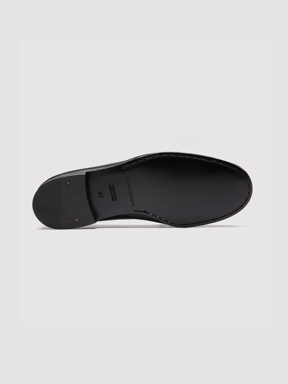 OLIVER 102 - Black Leather Ballerina Shoes Rain Safe Wind Block