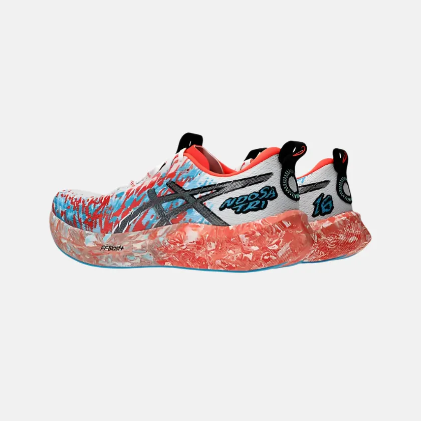 Asics Noosa Tri 16 Men's Running Shoes -White/Sunrise Red Breathable Outsole bright - colors