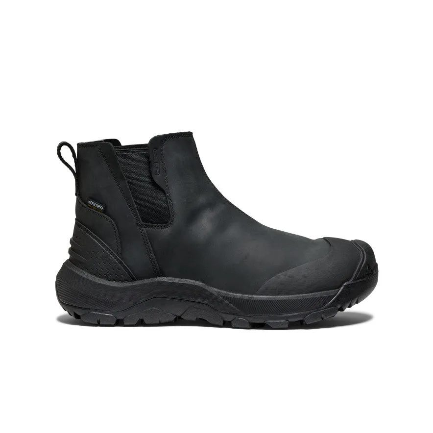 Grip Pattern Men's Revel IV Waterproof Chelsea  |  Black/Black
