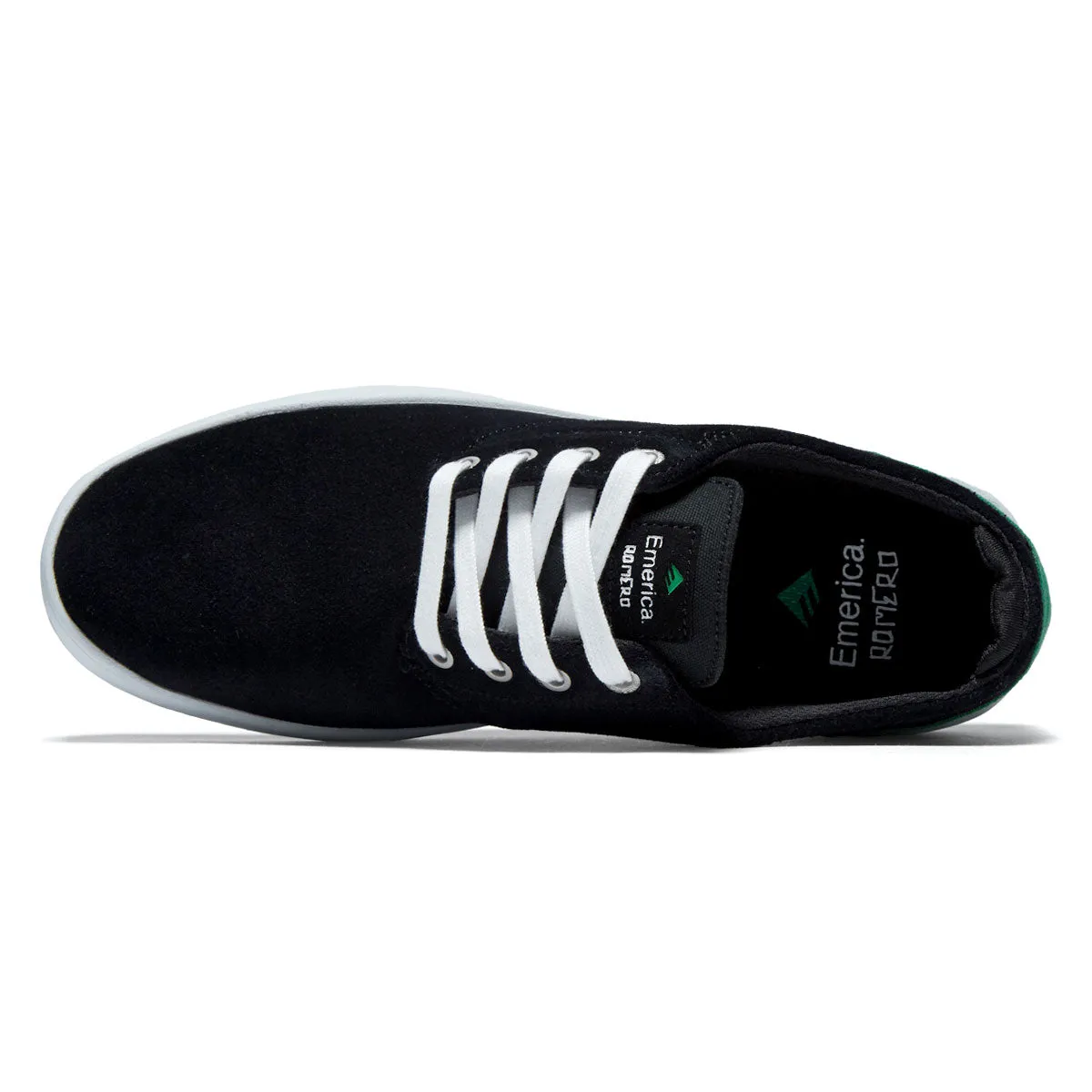 Emerica Romero Laced Shoes - Black/Green/White Laid Back