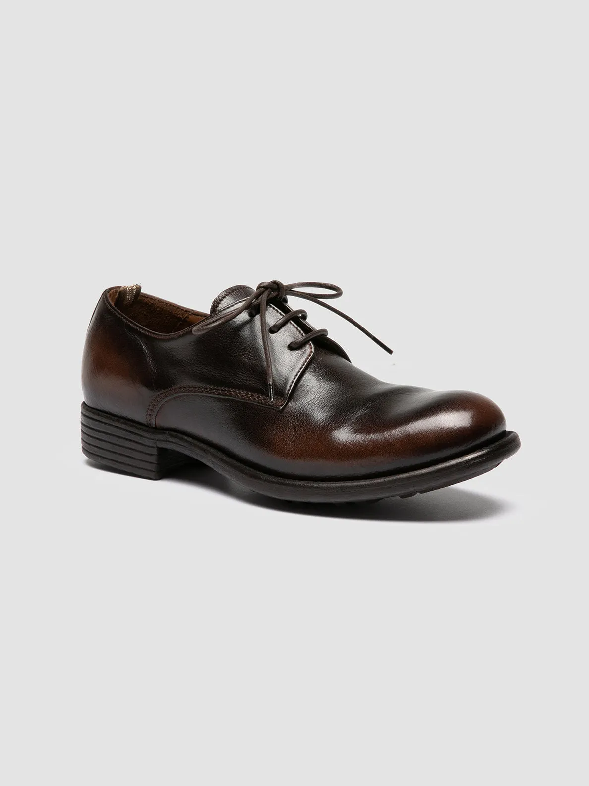 Ergonomic Design CALIXTE 068 - Brown Leather Derby Shoes