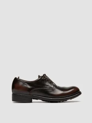 CALIXTE 068 - Brown Leather Derby Shoes Functional