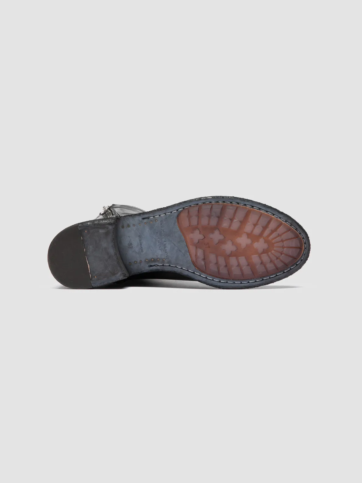 LISON 066 - Grey Leather Zipped Boots Fast Track Shock absorption