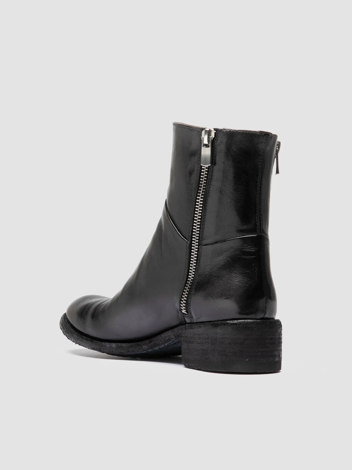 Earth Tone Comfort Lining LISON 066 - Grey Leather Zipped Boots