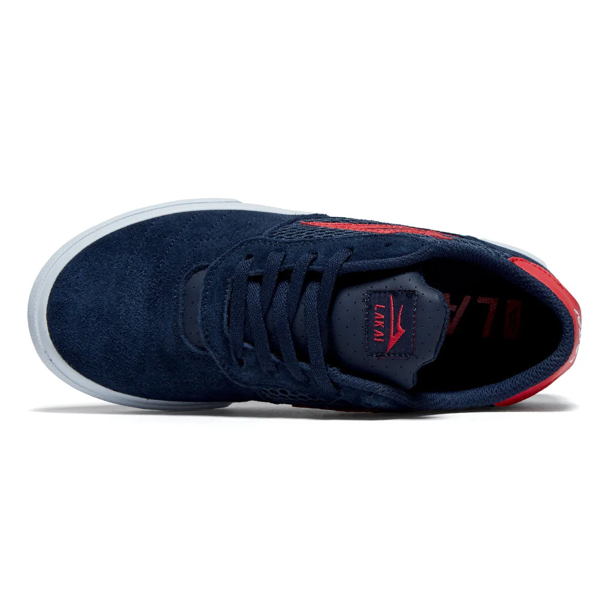Lakai Youth Cambridge Shoes - Navy/Red Suede Rider Comfort