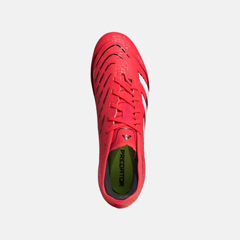 Comfortable Heel Adidas Predator Pro Firm Ground Unisex Football Shoes -Lucid Red/Cloud White/Core Black