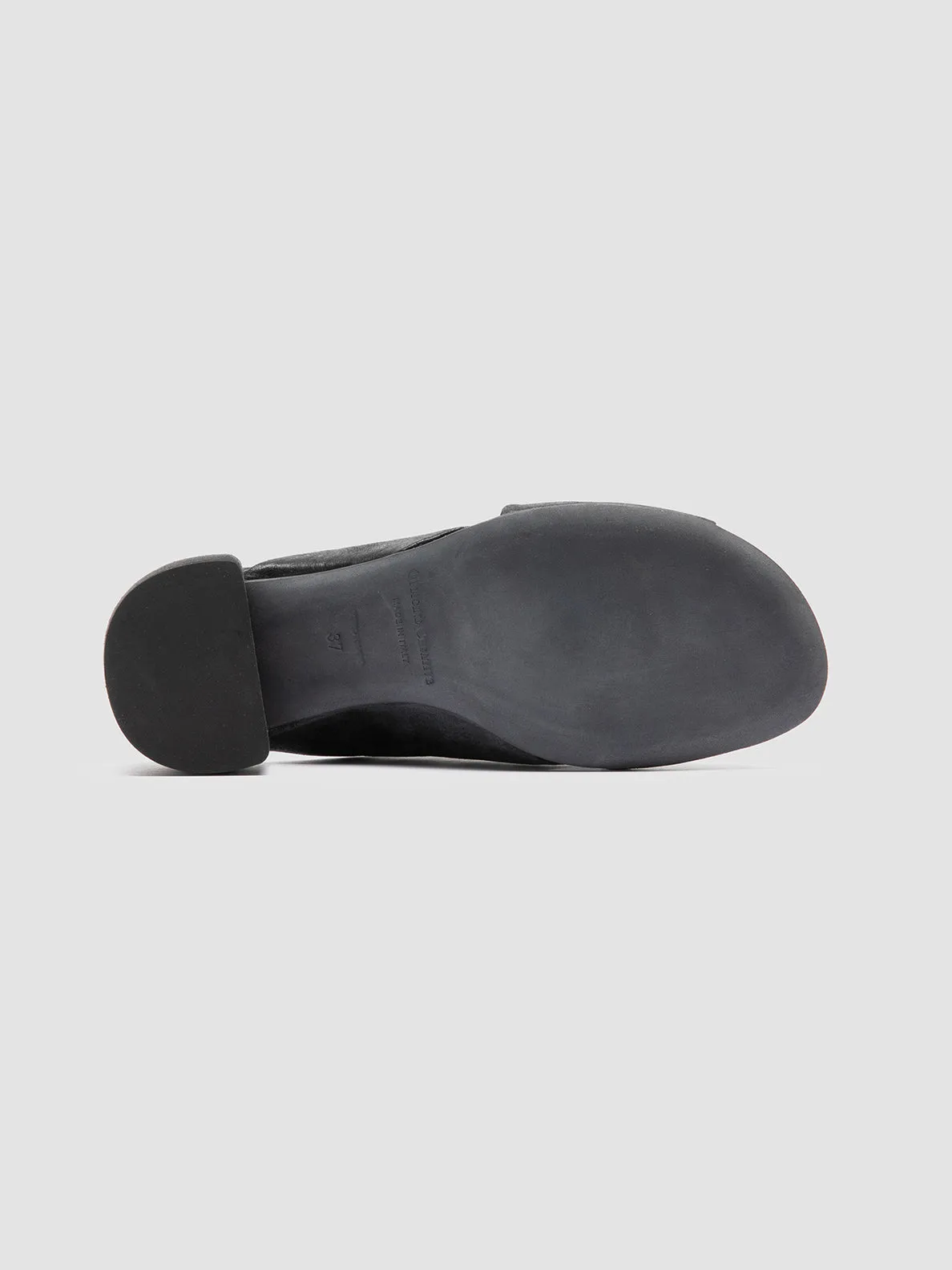 Play Mode HADRY 007 - Black Leather Slide Sandals