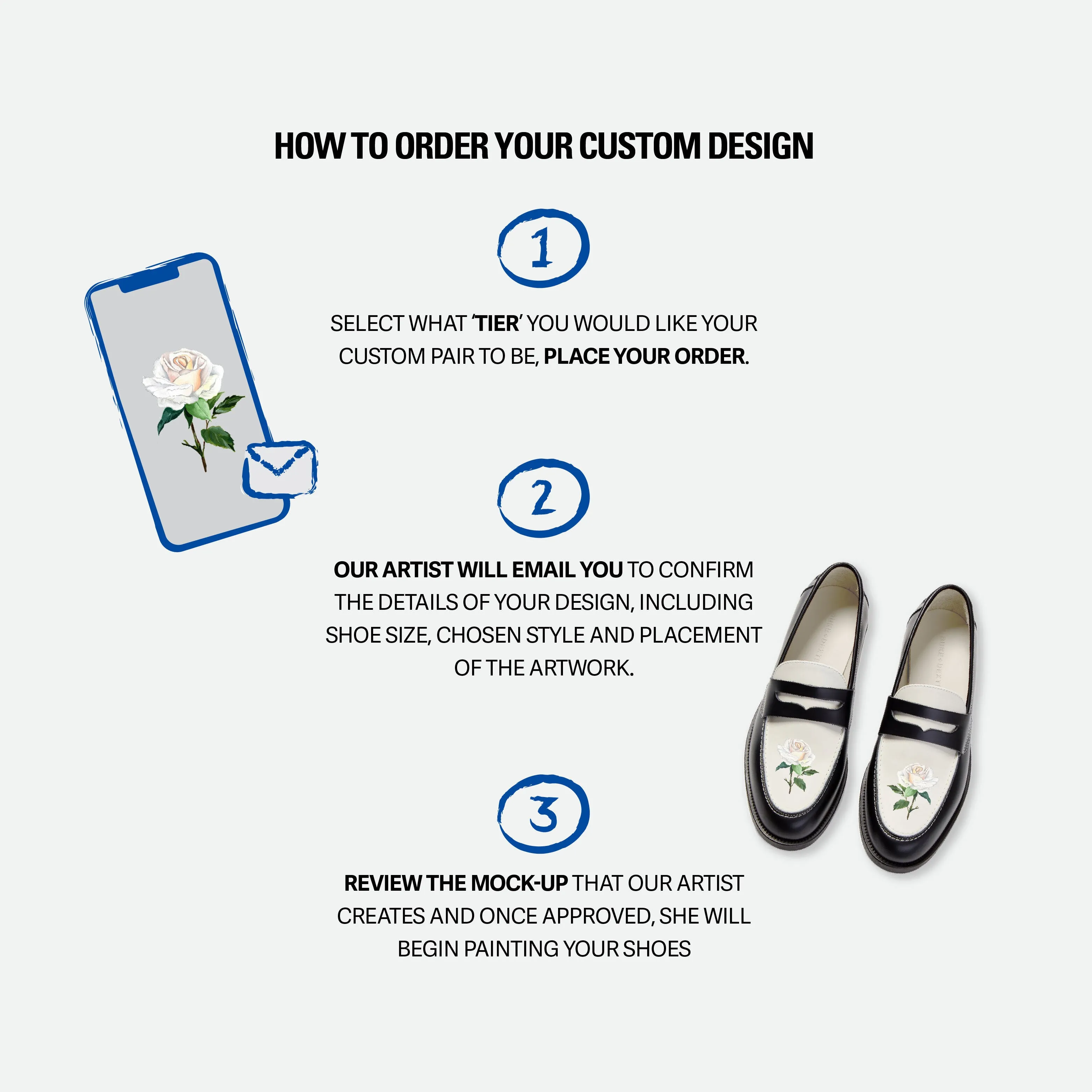 Hand-Painted Shoe - Men's Synthetic Upper