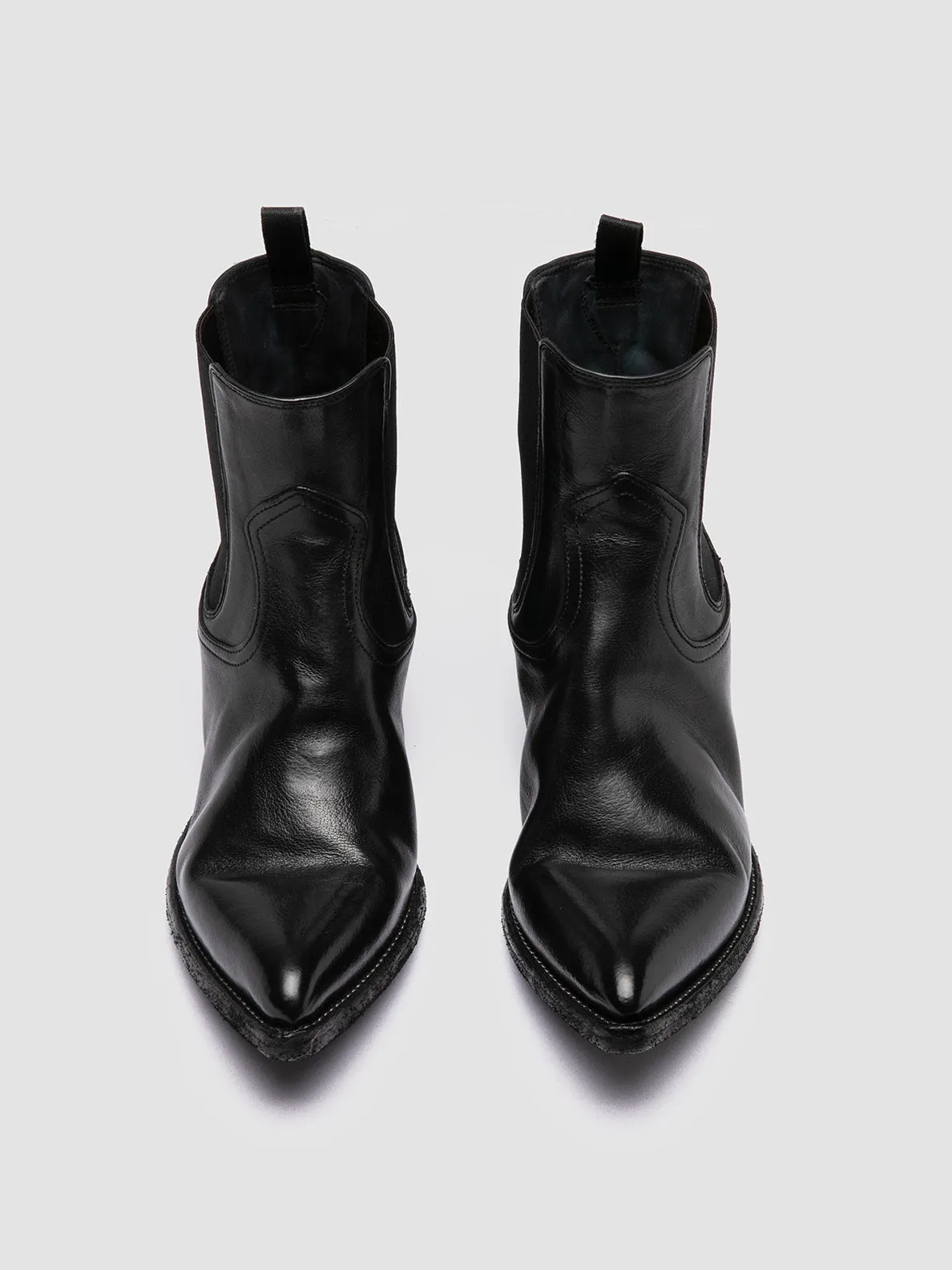 Trend Glow Ring Walk WANDA DD 102 - Black Leather Chelsea Boots