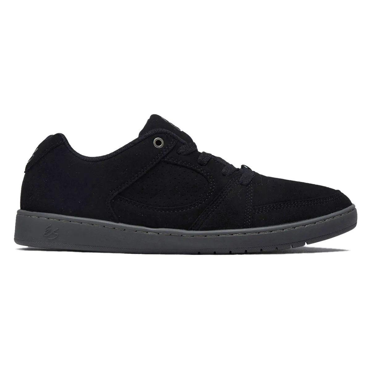 Grippy Rubber Zip Up eS Accel Slim Shoes - Black/Black/Grey