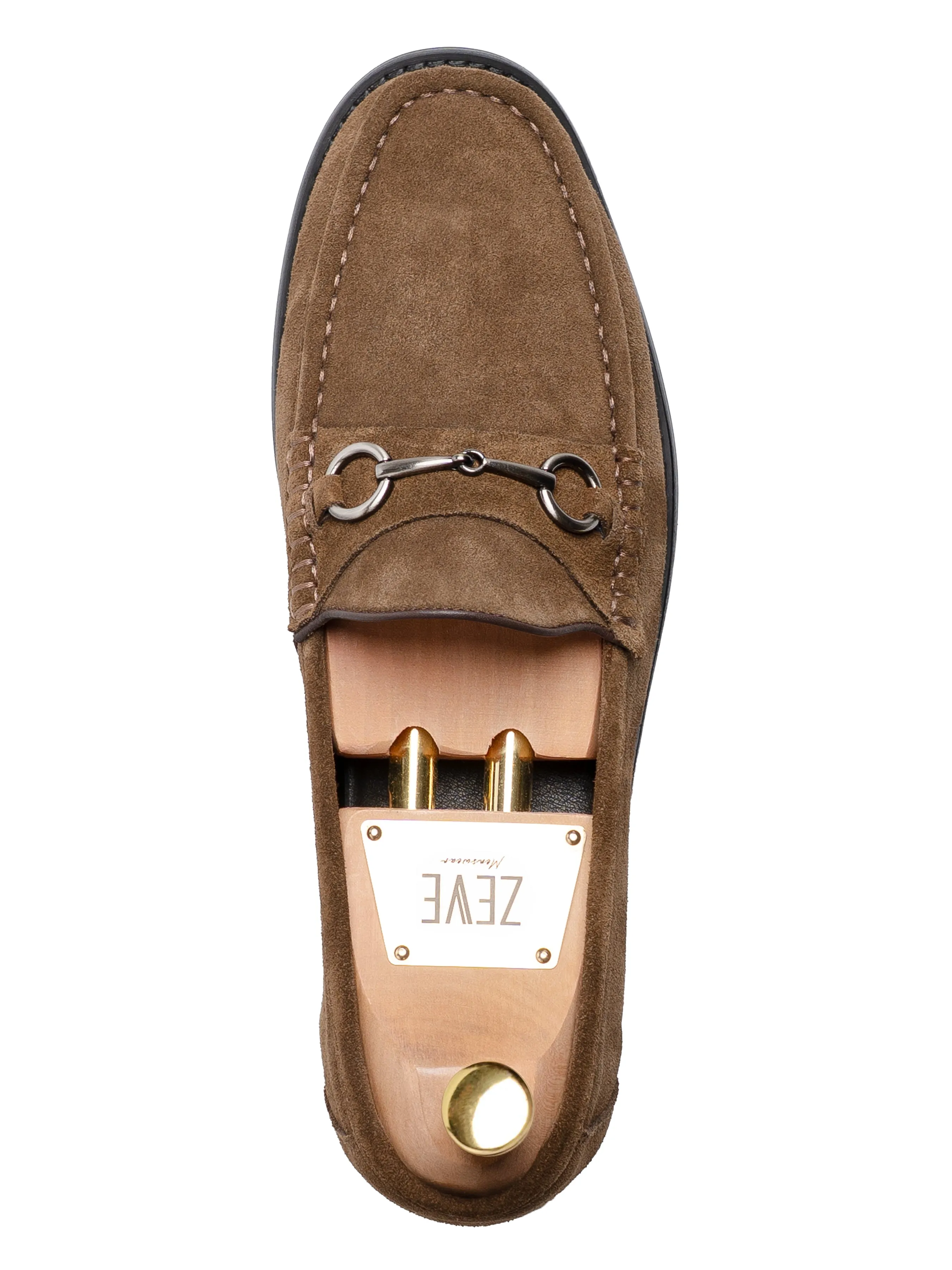 Mario Horsebit?Moccasin?Loafer - Khakis Suede Leather (Silver Buckle) Yacht Club