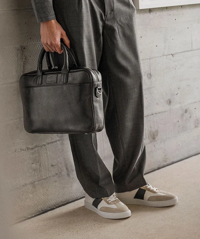 Sky Blue Toe Guard Sneakers LEO Blanc et Bleu