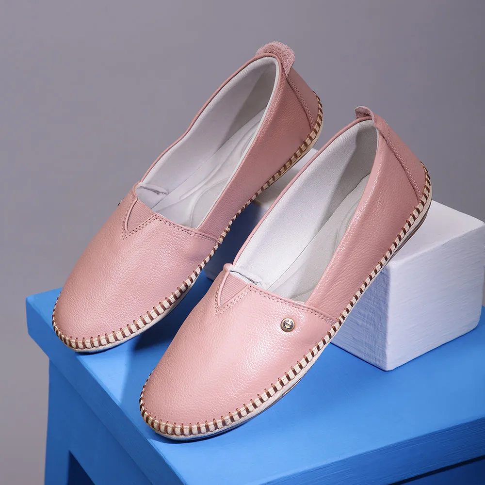 Healers Casual (Peach) Ballerina Shoes For Ladies LARRY-02 By Liberty Stylish Look
