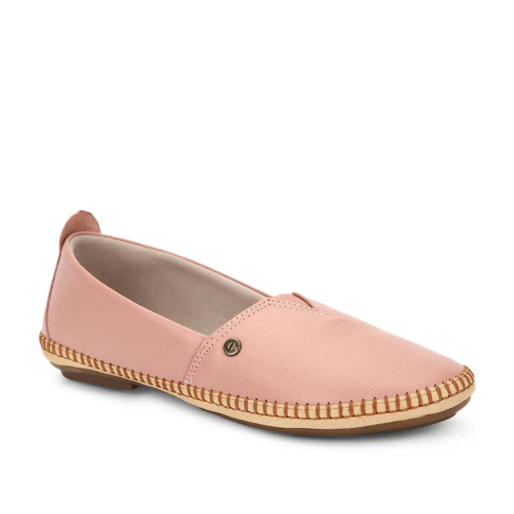 Healers Casual (Peach) Ballerina Shoes For Ladies LARRY-02 By Liberty Sophisticated Look