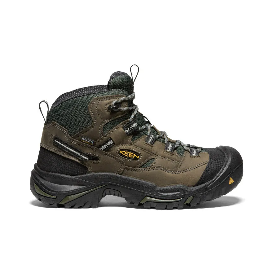 Men's Braddock Waterproof Mid (Steel Toe)  |  Gargoyle/Forest  Night Trail Adventure Weather Tough Boots