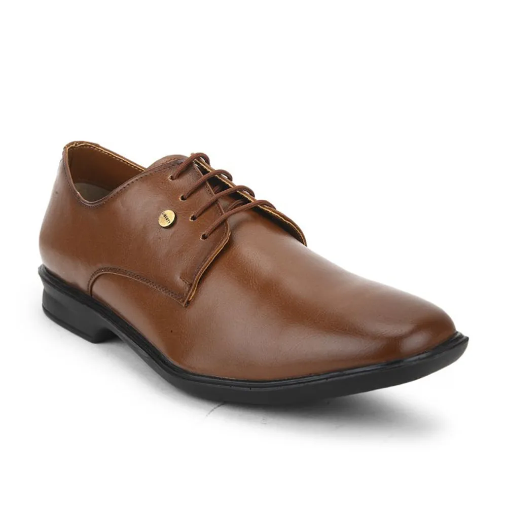 Office Shoes Sleek Tailored Fit Fortune Brown Formal Lace Up Derby Shoes For Men LUCIO-201 By Liberty