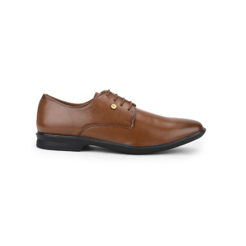City Stroll Calm Style Fortune Brown Formal Lace Up Derby Shoes For Men LUCIO-201 By Liberty