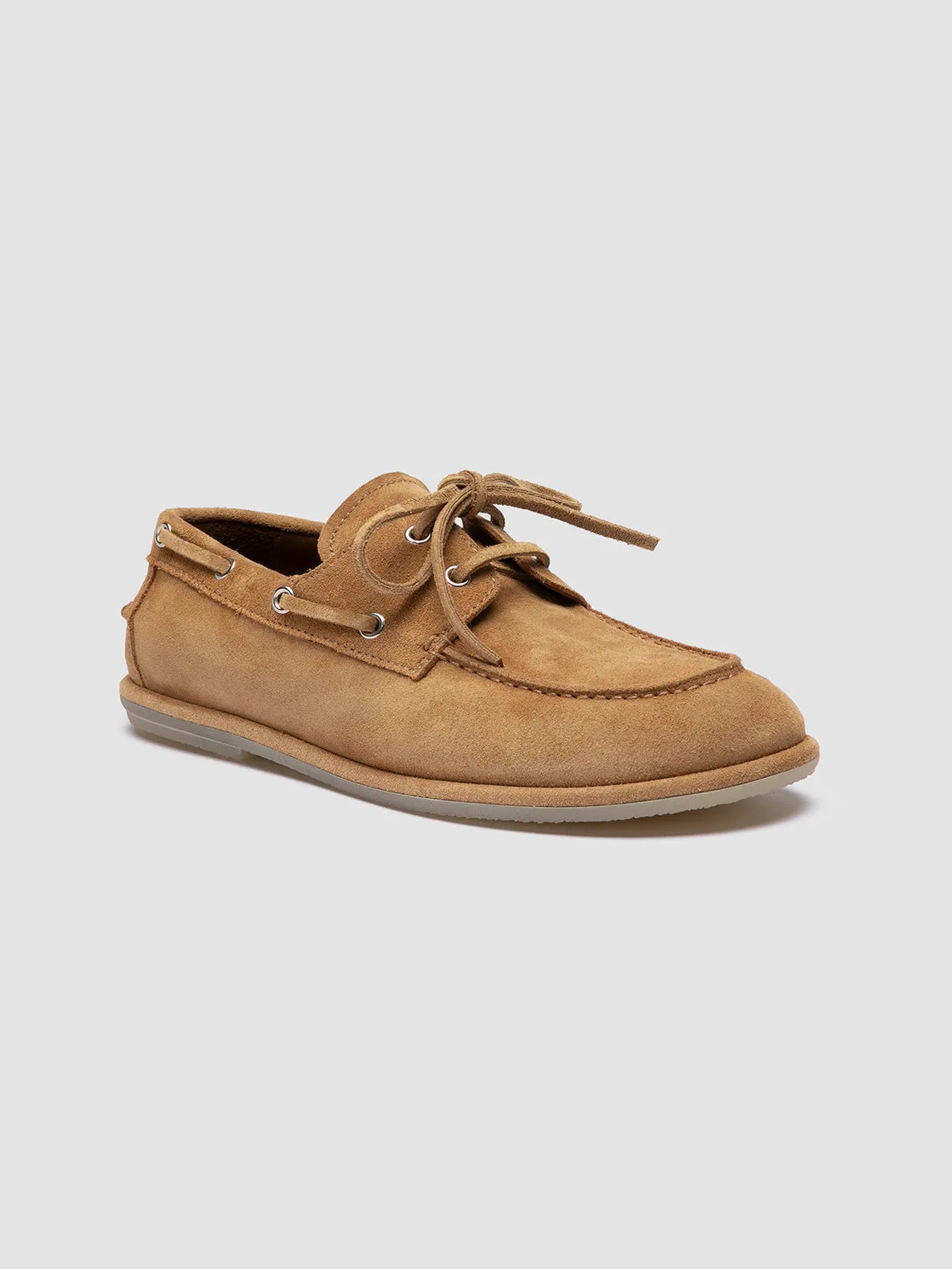 LOVE 101 - Camel Suede Boat Shoes Timeless Fit Comfort Stand