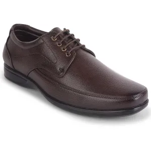Effortless Walk Fine Edge Fortune Brown Lacing Formal Derby Shoes For Men HML-5E By Liberty