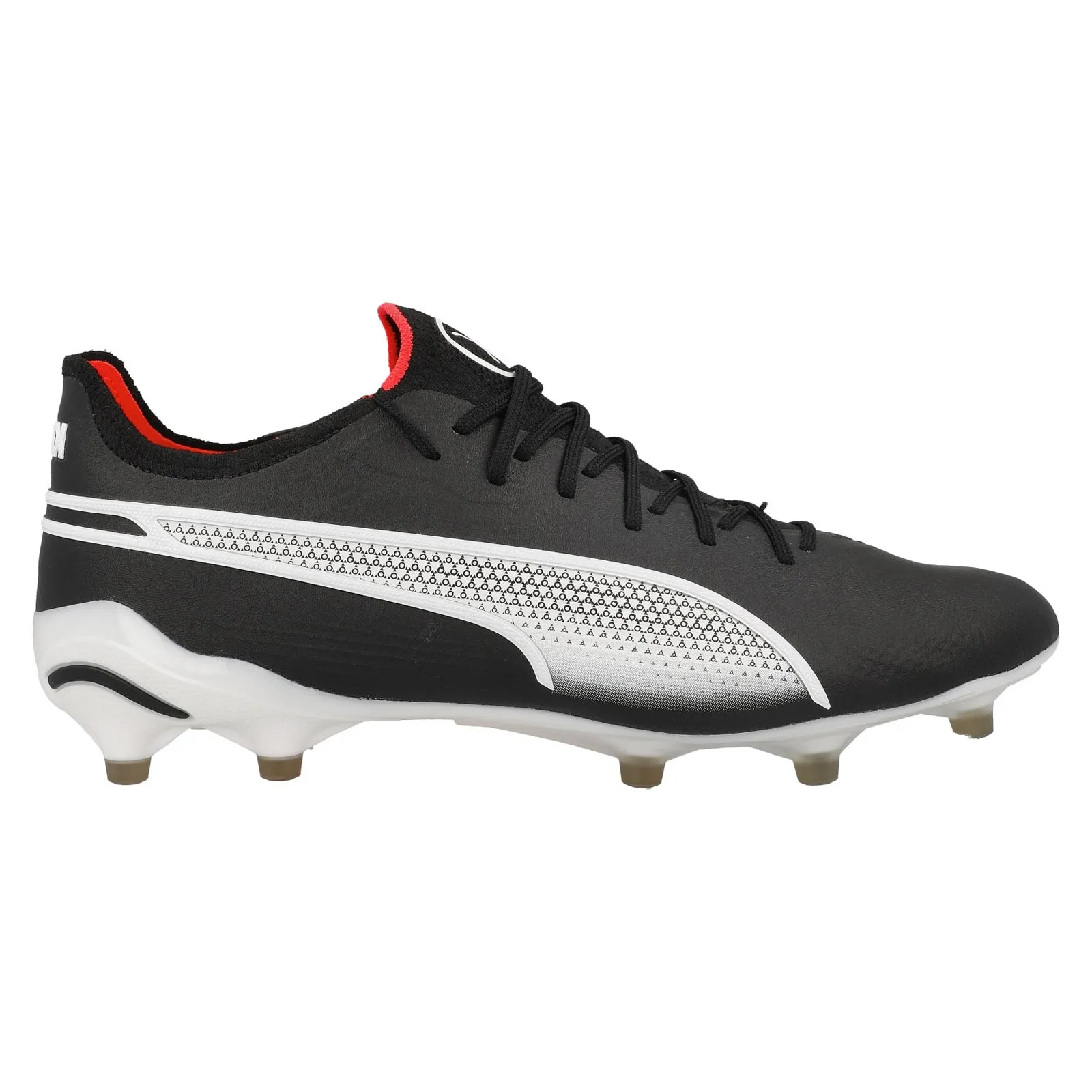 Puma King Ultimate FG Blk/Wht Agility Grip Play Focus