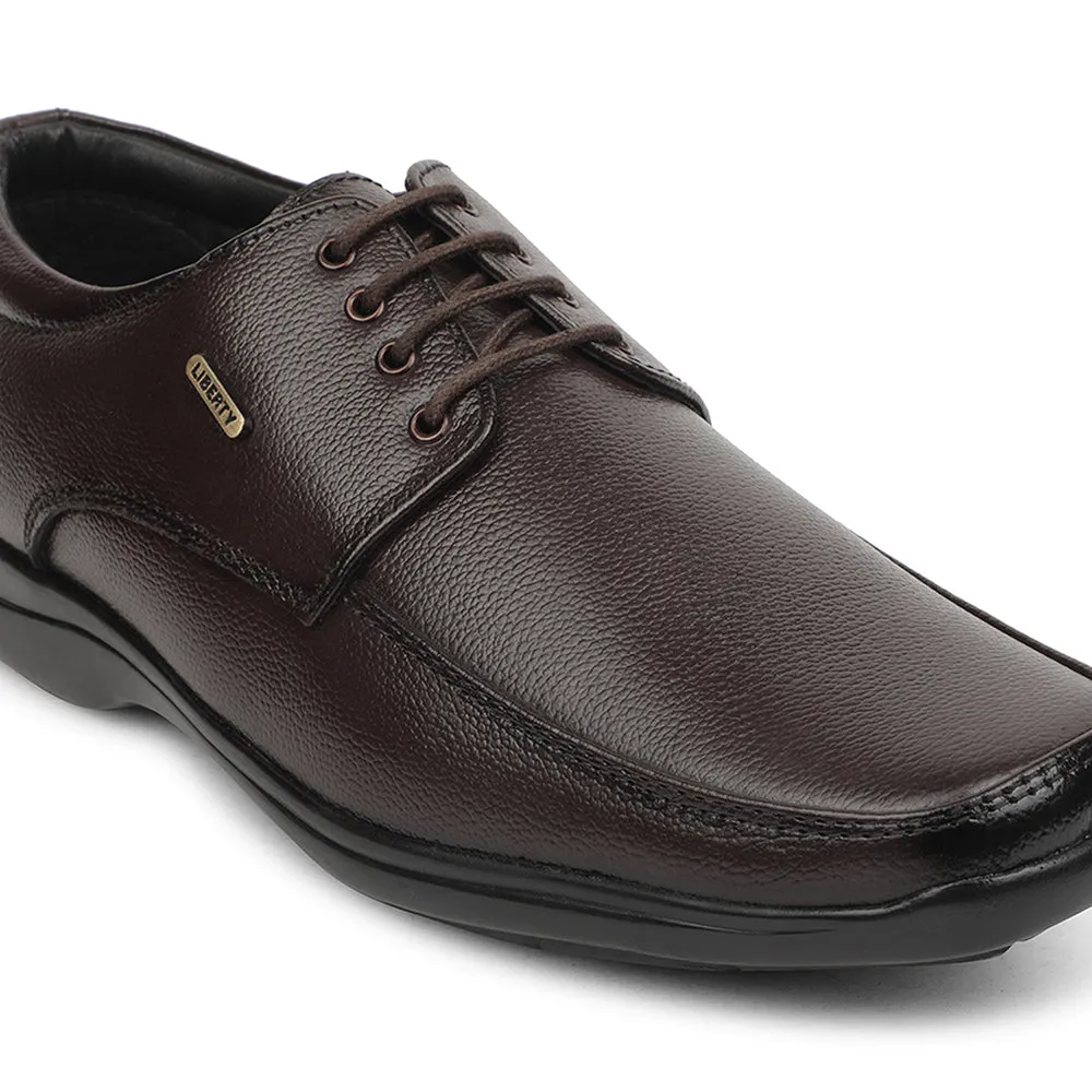 Party Style Fortune Brown Formal Lacing Derby Shoes For Men REL-1 By Liberty