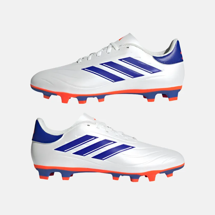 Game Passing Moisture-wicking Adidas Copa Pure 2 Club Flexible Ground Football Shoes -Cloud White/Lucid Blue/Solar Red
