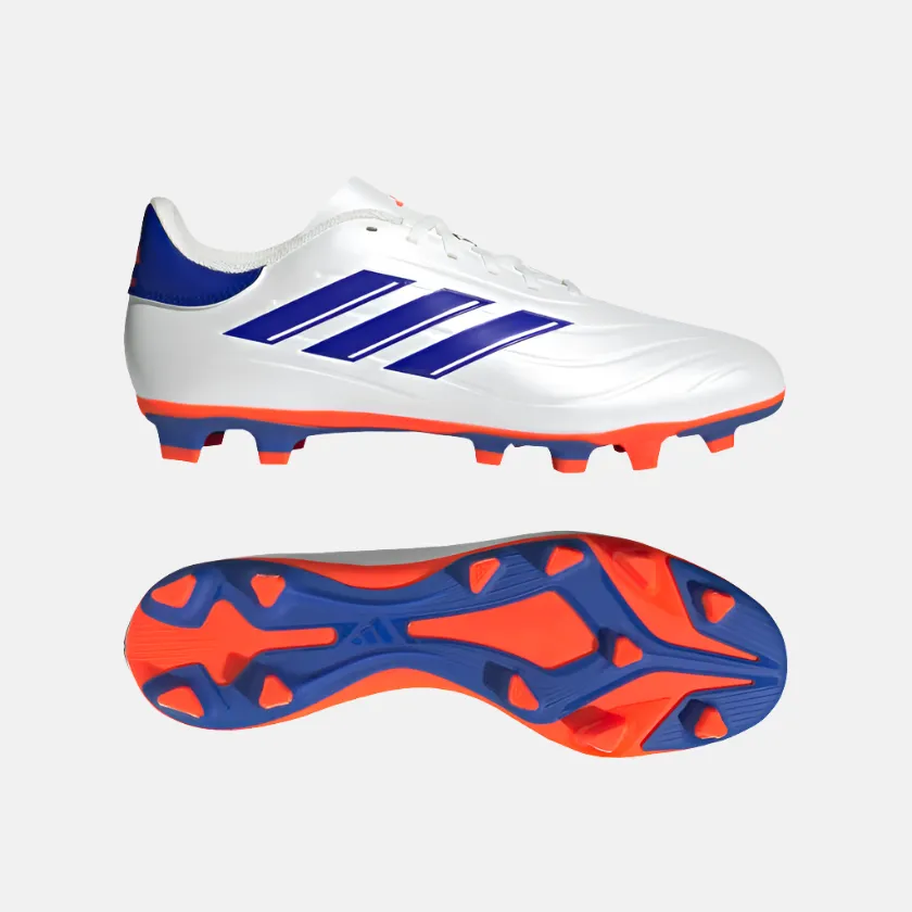 Breathable Liner Adidas Copa Pure 2 Club Flexible Ground Football Shoes -Cloud White/Lucid Blue/Solar Red