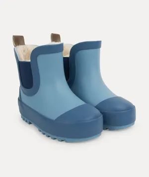 Short Rain Boot - Cornflower/ Bark Mix Practical Walking Gear Quick Slip On Boots