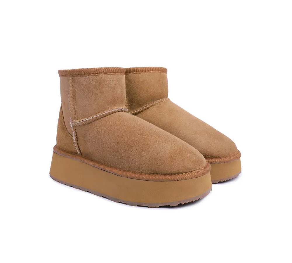 All-Weather Protection Urban UGG? UGG Boots Australian Made Sheepskin Wool Ankle Mini Platform