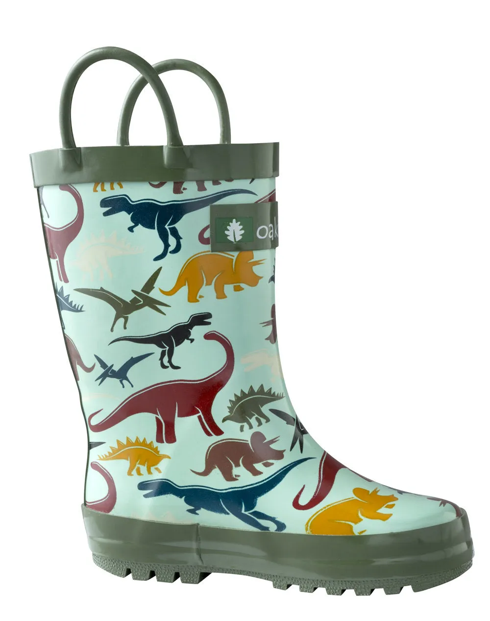 Walking Footwear Winter Walk Earthy Dinosaurs Loop Handle Rubber Rain Boots