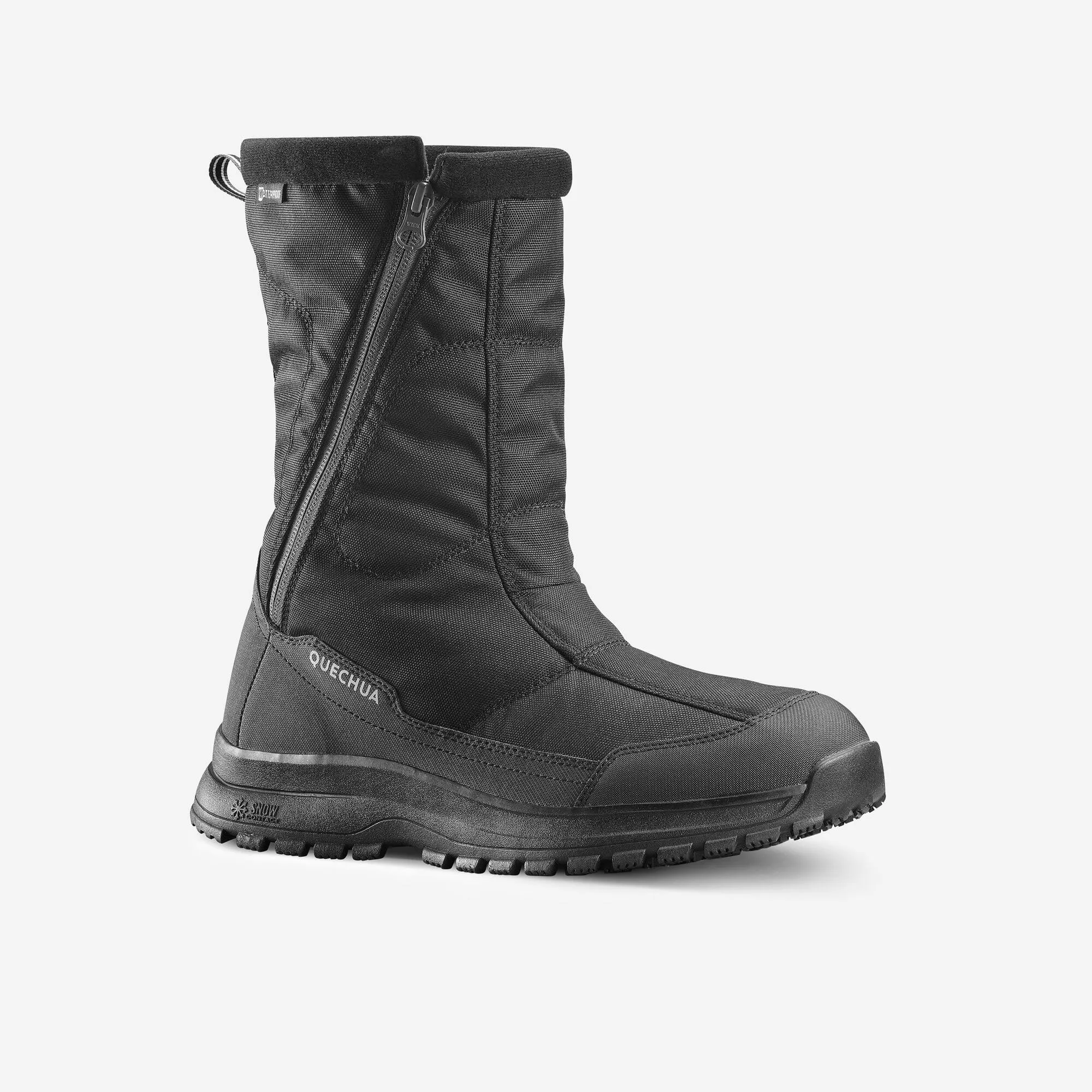 Cold Weather Quechua Men's warm waterproof snow hiking boots - SH100 Zip
