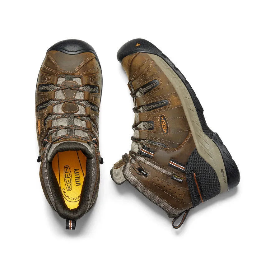 Men's Flint II Waterproof Mid (Soft Toe)  |  Black Olive/Brindle Sturdy Construction