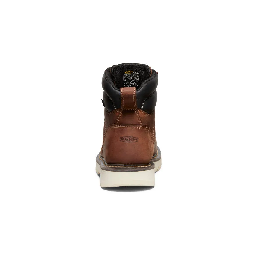 Supportive Design Hill Route Men's Cincinnati 6" Waterproof 90?? Heel Boot (Soft Toe)  |  Tuscan Red/Sandshell