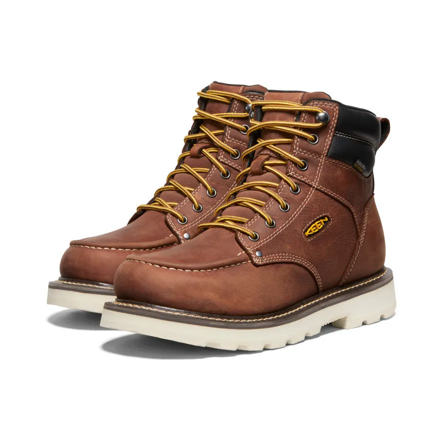 Trail Ready Boots Tough Build Men's Cincinnati 6" Waterproof 90?? Heel Boot (Soft Toe)  |  Tuscan Red/Sandshell