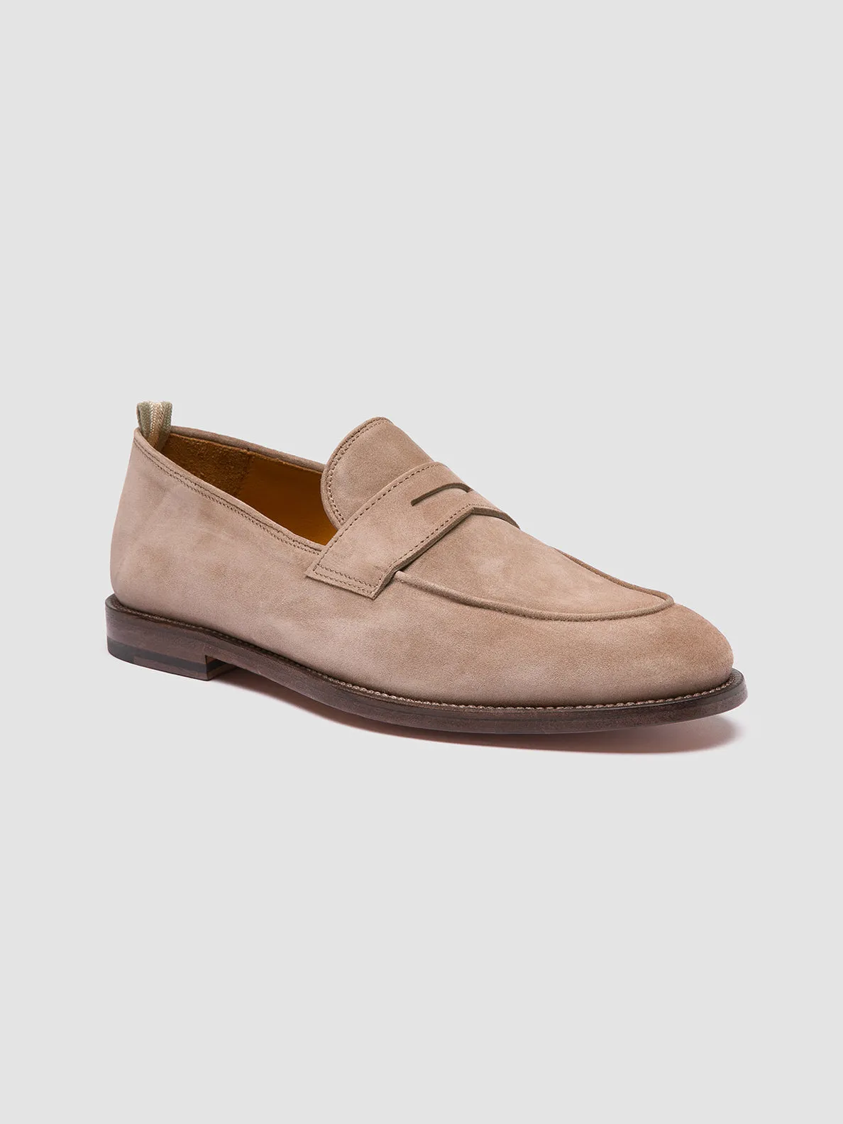 Soft Flow OPERA 001 - Taupe Suede Penny Loafers