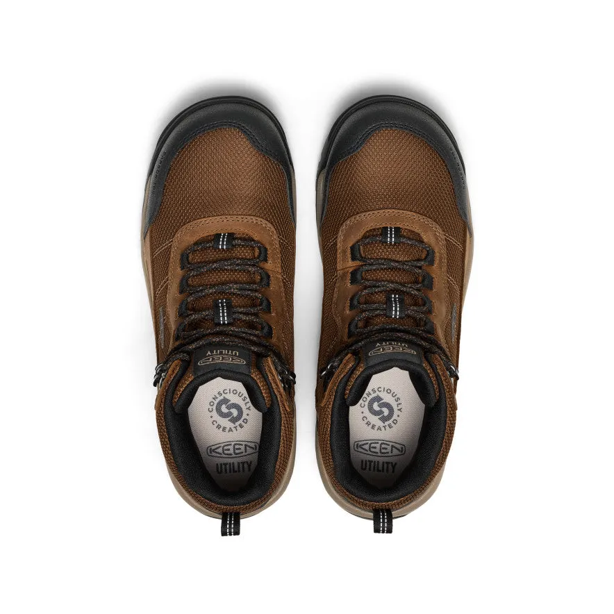 Men's Skokie Waterproof Work Boot (Carbon Toe)  |  Dark Earth/Black Trail Comfort Fit Secure Sole