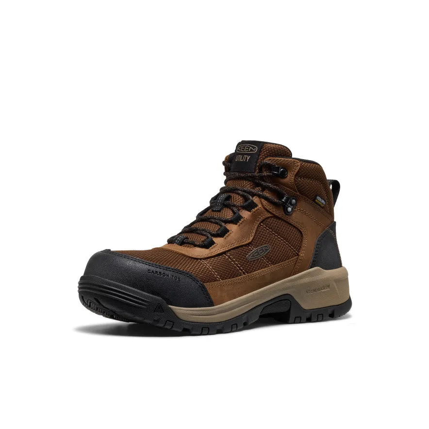 Men's Skokie Waterproof Work Boot (Carbon Toe)  |  Dark Earth/Black Supportive Walk All Season Trekking