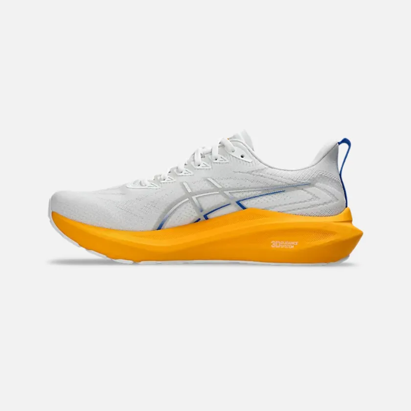 Comfortable Foot Feel Asics GT-2000 13 Men's Running Shoes -White/Concrete