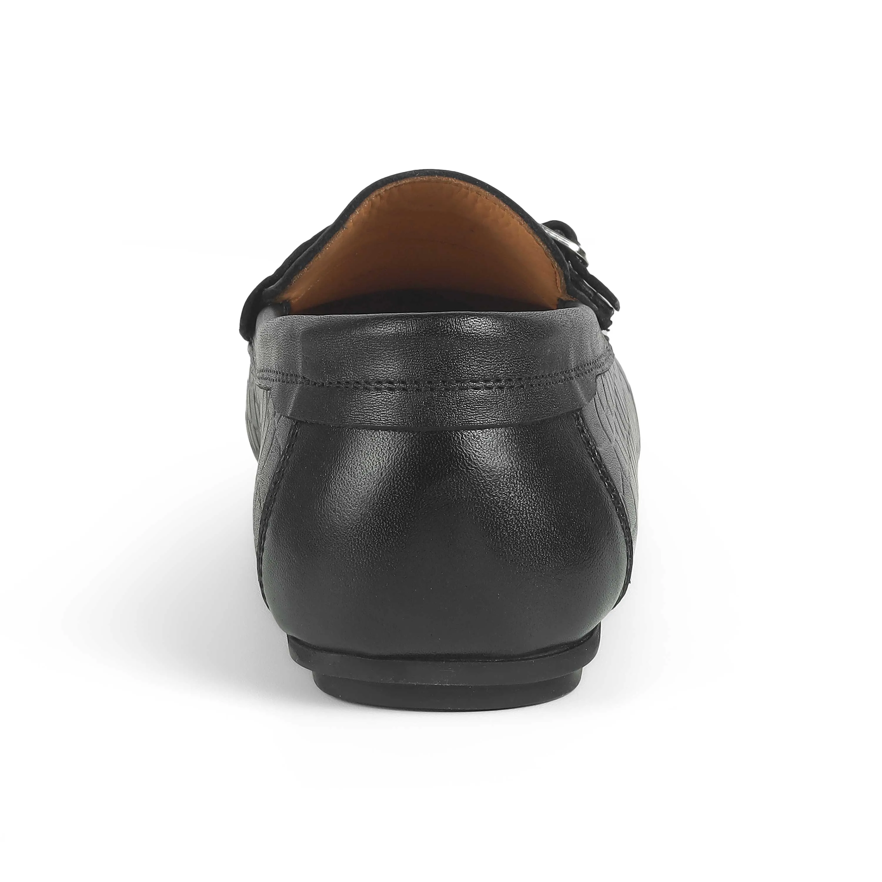 Tresmode Crot Black Men's Leather Double Monk Shoes Forever Shade Graduation Ceremony