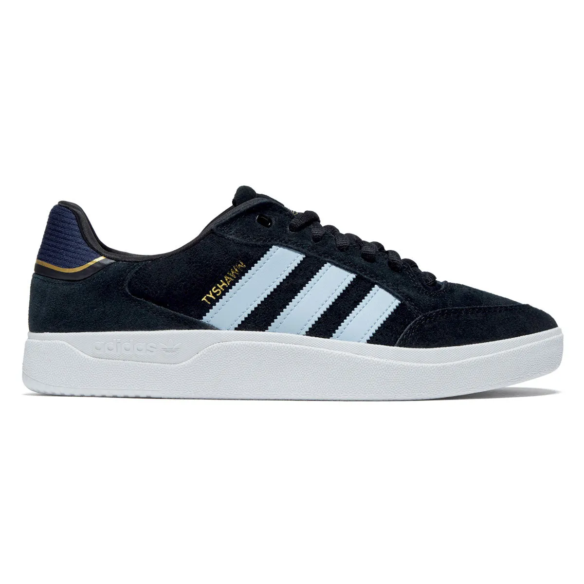 Adidas Tyshawn Low Shoes - Core Black/Clear Sky/Navy Ollie Impact Skater Wear