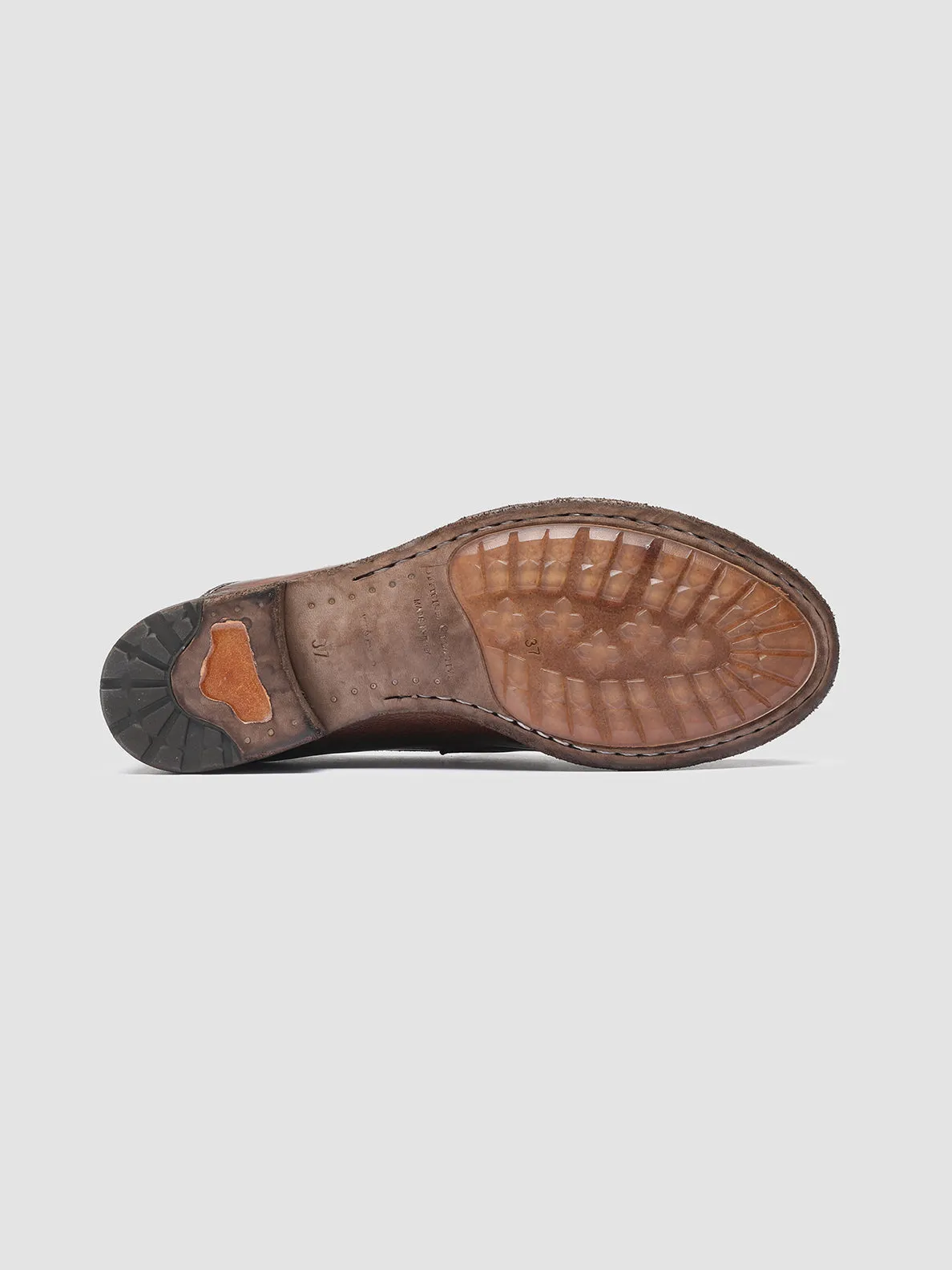 LEXIKON 140 - Brown Leather Penny Loafers Star Edge Gel Soft
