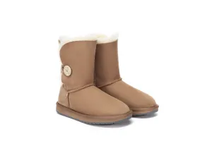 Cold Protection Gear AUSTRALIAN SHEPHERD? UGG Boots Double Face Sheepskin Wool Short Button