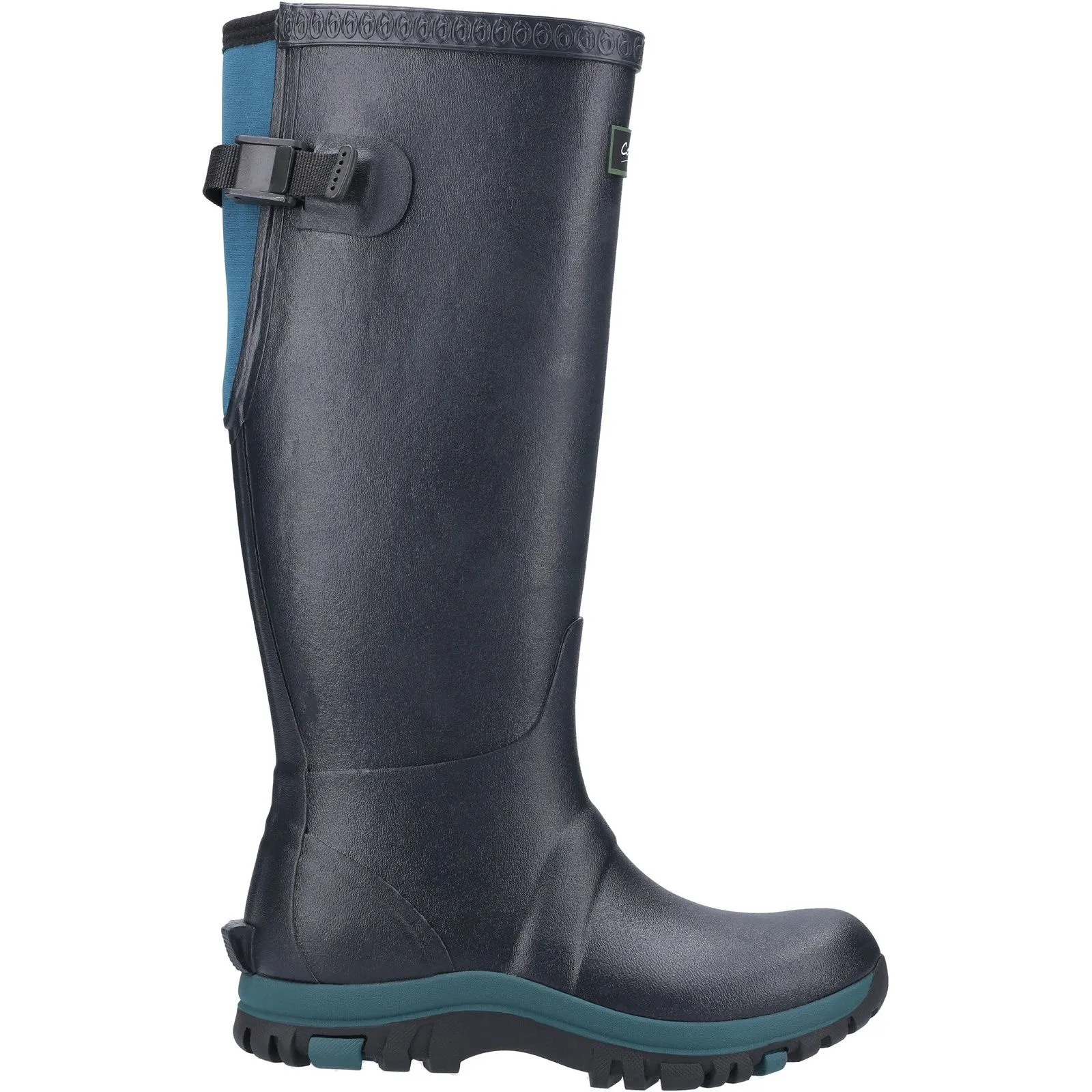 Storm Walk Cotswold Womens Realm Adjustable Wellington Boot Navy/Teal