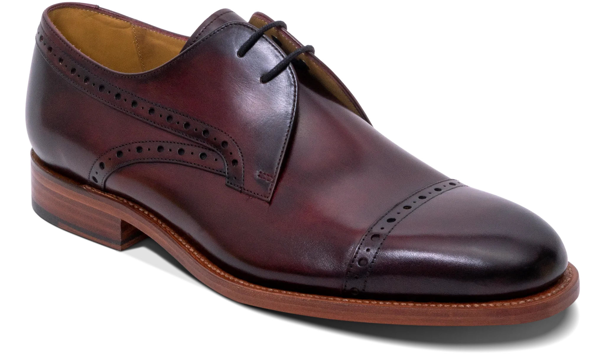 Premium Business Appeal Refined Comfort Wye - Hand Brushed Burgundy