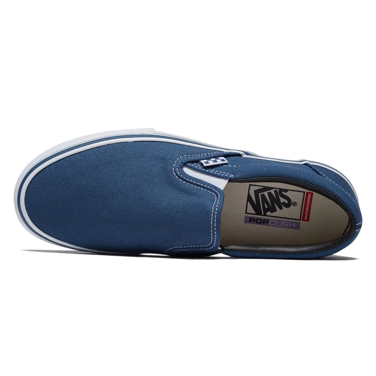 Padded collar Flat Step Vans Skate Slip-on Shoes - Navy