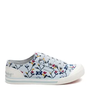 Slide Step Joint Relief Jazzin Light Blue Floral Sneaker